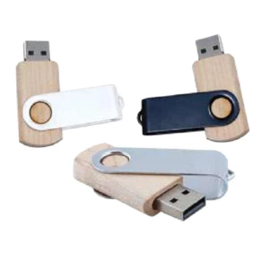 Customized Wooden Swivel USB Flash Drive in Bulk UAE